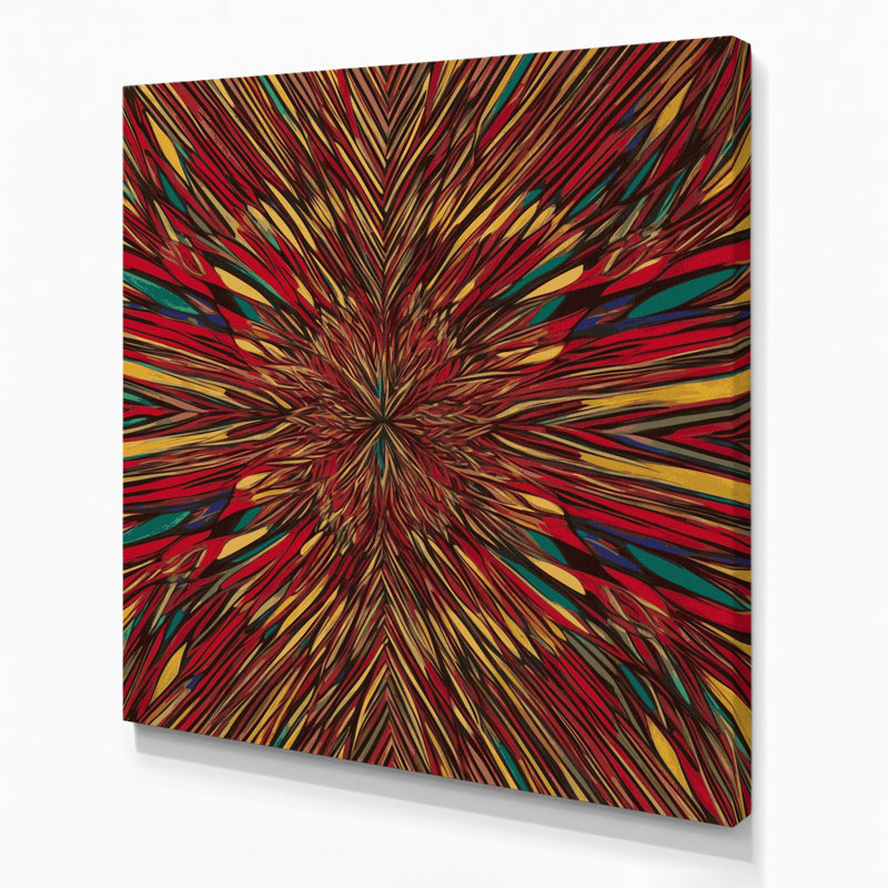 Art mural sur toile noir Op Art 41, H 12 po x l 12 po