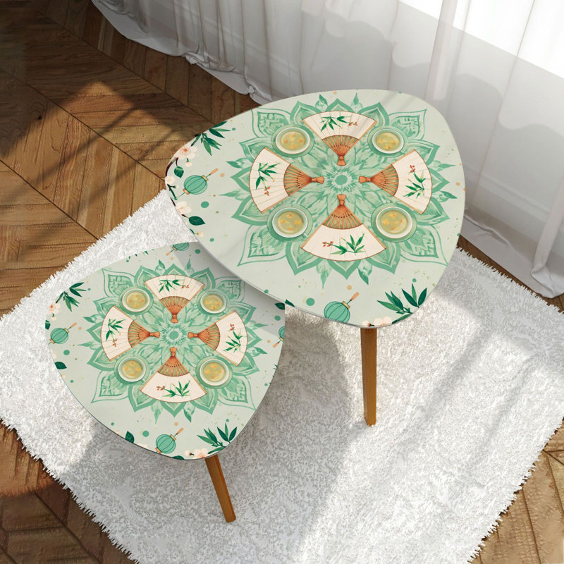 Ensemble de 2 tables basses gigognes Triangle