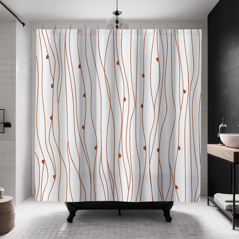 Rideau de douche Coco, Orange brûlé