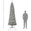 Sapin de Noël artificiel enneigé enneigé 9 pi avec branches réalistes, 550 lumières DEL et 988 pointes-116911372