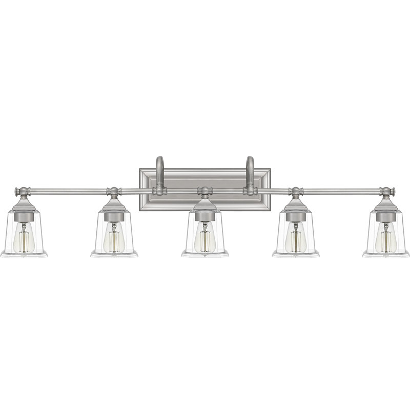 Nicholas 5-Light Brushed Nickel Vanity Light, Brushed Nickel