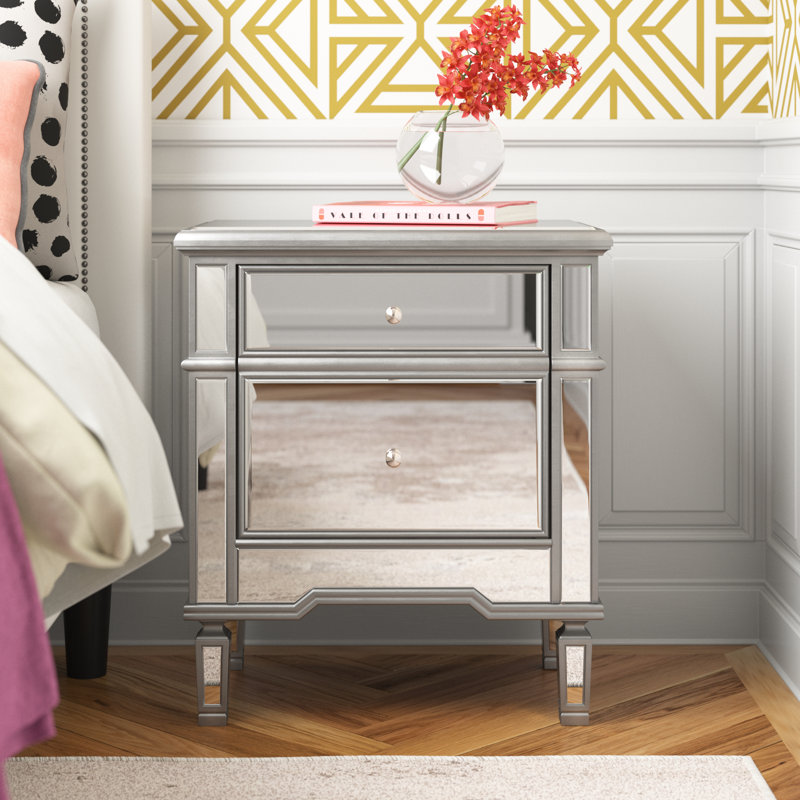 Commode d'appoint 2 tiroirs Caila, Antique White