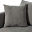 Canapés courbés pour trois personnes pour un appartement - Matériau, rembourrage, coussins amovibles, salle d'étude avec structure en bois: 3 avec coussins amovibles. Structure haute mousse. Tissu chenille,. Gris. Pour le salon,
