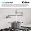KRAUS Allyn Wall Mount Pot Filler Kitchen Faucet With Retractable Arm In Spot-Free Stainless Steel-118691272