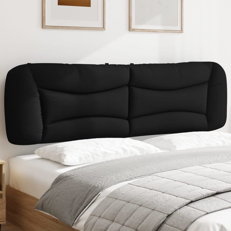 Coussin de tête de lit vidaXL Hvar, Noir, Très grand