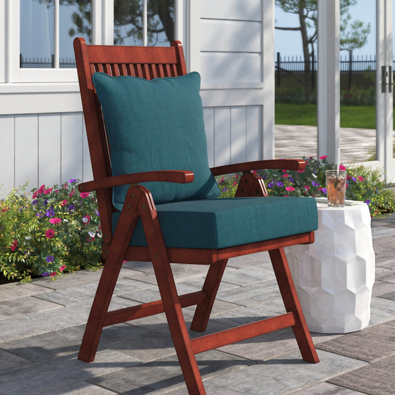 ARDEN Outdoor Lounge Chair Cushion, Blue, 24" W x 24" D