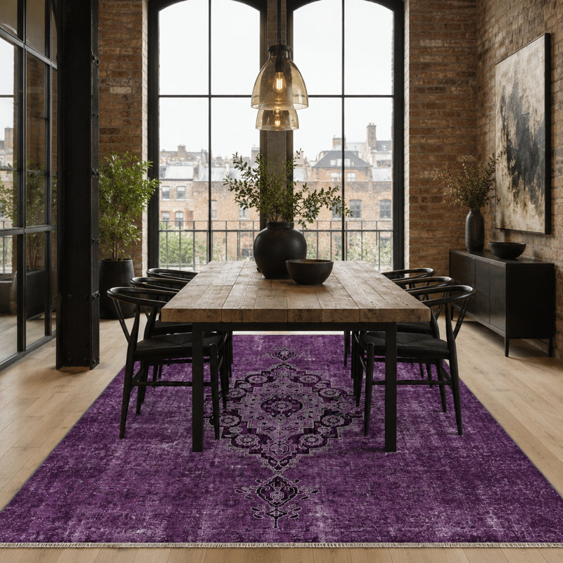 Geometric Cotton and Chenille Flatweave Area Rug, 155 x 230 cm