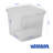 Wham Clip Square Plastic Storage Boxes with Secure Clip Lock Lids Clear/Clear/Clear