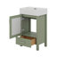 Meuble-lavabo de 20 pouces avec lavabo en céramique et beaucoup de rangement-117553358