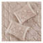 Ensemble d'édredon touffeté 7 pièces, ensemble de literie double rosé avec coussins décoratifs - Conception touffetée élégante et bourre en polyester hypoallergénique-122655295-122655288