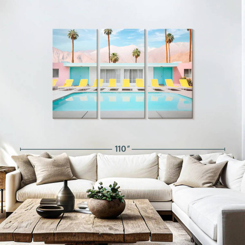 Lilie Palm Springs Pool Day, H 28 po x l 45 po