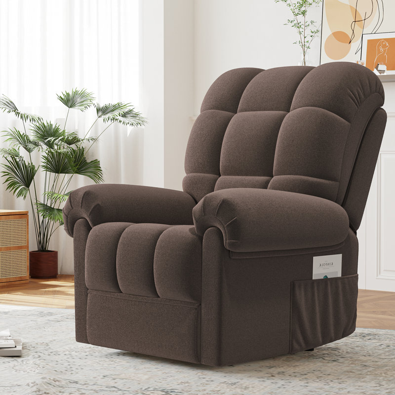 Fauteuil inclinable Kaysah, Brun