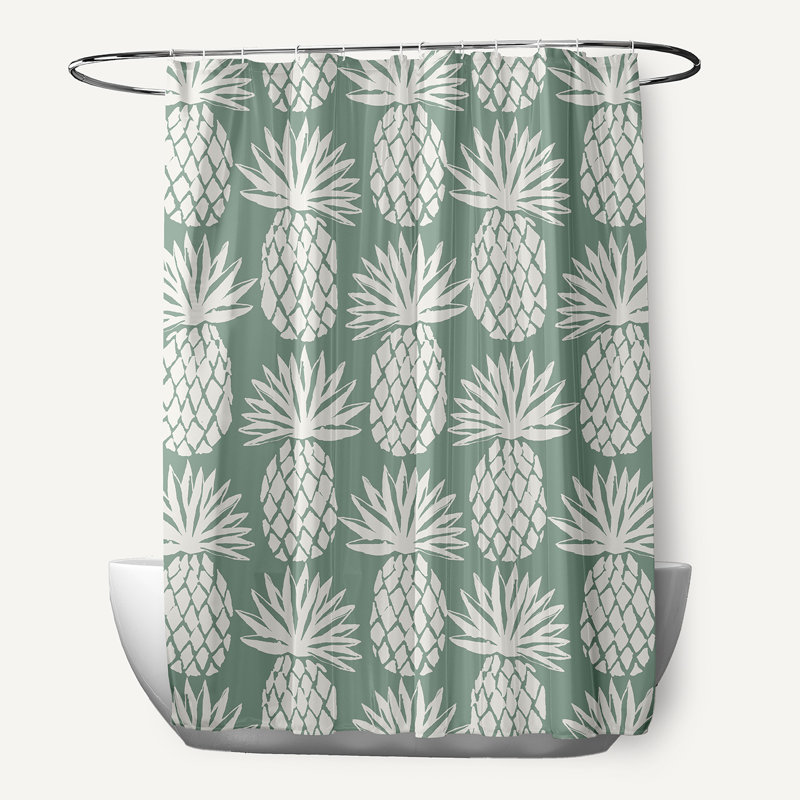 Rideau de douche simple abstrait, Sauge