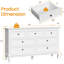 Commode 7 tiroirs Modern White