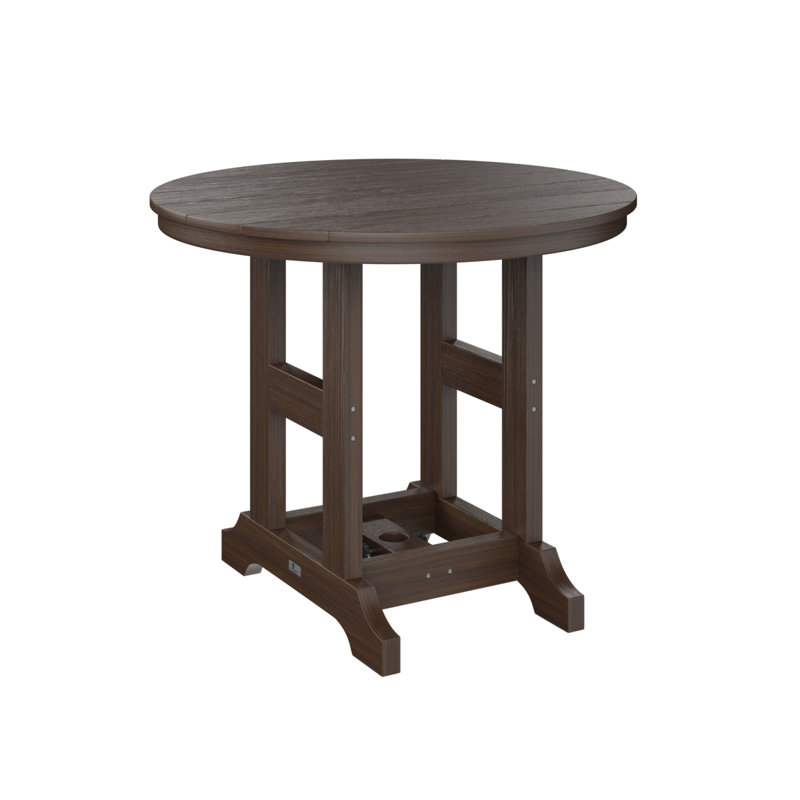 Table de bar ronde Berlin Garden, H 39,5 po x l 38 po x P 38 po, Imbuia