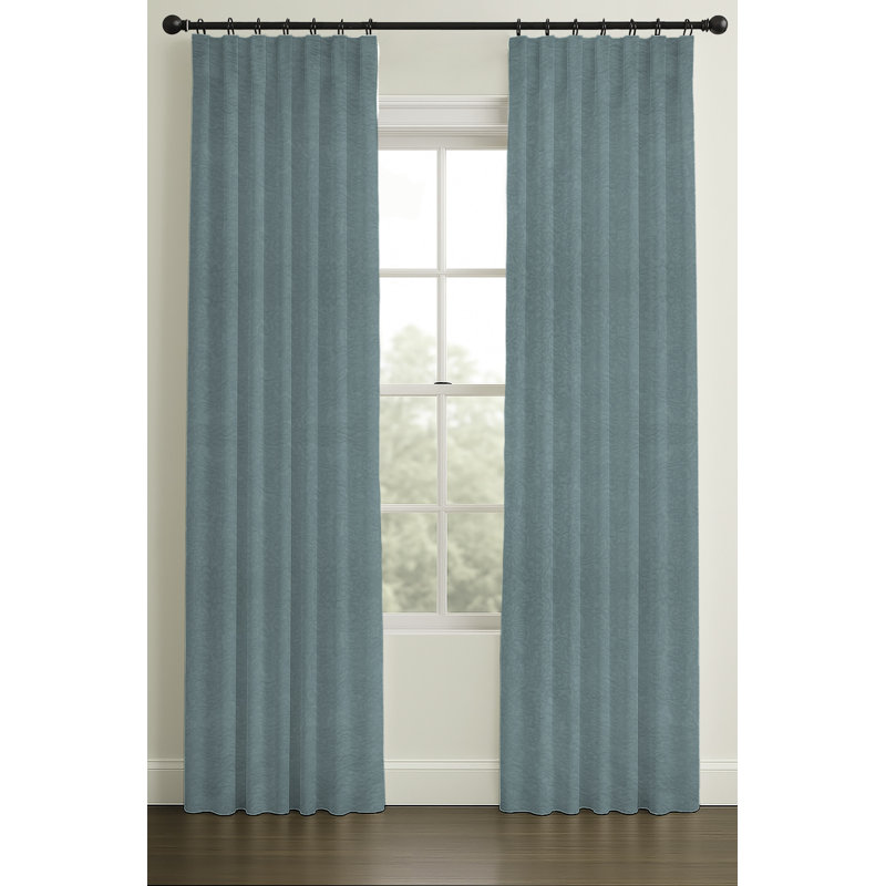Matelesse de coton à doublure inversée plissée, 33" W x 84" L, Blue