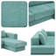 Ensemble de canapé modulaire en L CloudComfort - Canapé modulaire réversible en chenille avec coussins double couche, canapé d'angle de 113 po pour espaces de vie principaux-1371338992