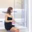 800mm W x 1500mm H Semi-Frameless Tub Door with Clear Glass