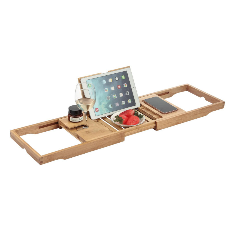 Felisa Freestanding Bamboo Bath Caddy