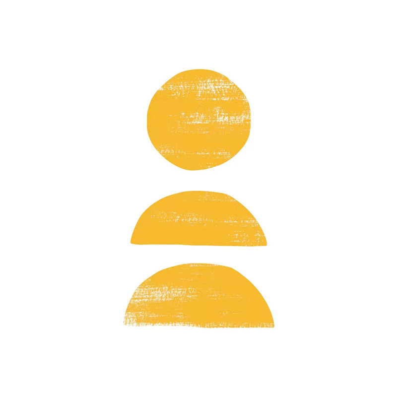 Abstraction II Yellow by Nouveau Prints - Wrapped Canvas Gallery-Wrapped Canvas Giclée, 20.32 cm H x 30.48 cm W