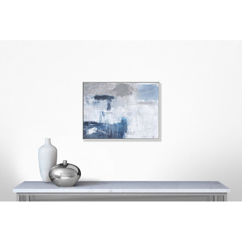 Nordic Ice " Nordic Ice " Painting Print, White Framed, 30" H x 40" W x 2" D