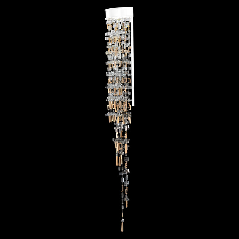 Capri Solid Brass LED Flush Mounted Sconce, White Lacquer