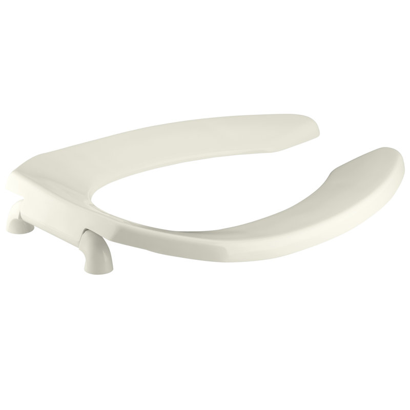 Lustra Elongated Toilet Seat with Check Hinge, Biscuit