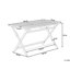 Rectangular Acacia Solid Wood Outdoor Dining Table - 140 cm W 75 cm D