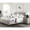 Lit en mélamine de qualité supérieure au design sophistiqué, parfait pour créer un environnement de chambre à coucher confortable et élégant