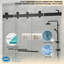 Porte de douche à porte coulissante double avec système de fermeture de 69 po à l 72 po x H 78 po Gargy-98222885-132723833