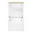Functional Entryway Organizer with 2 Flip Drawers, Wood Grain Pattern Top Shoe Cabinet with Drawer, Free Standing Shoe Rack with Adjustable Panel for Hallway, White