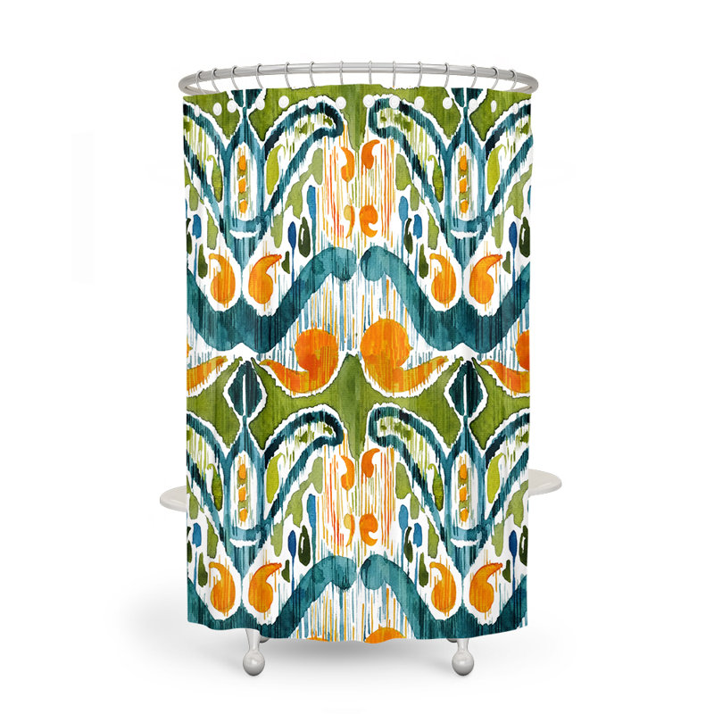 Rideau de douche simple Daffron Ikat, H 83 po x l 70 po