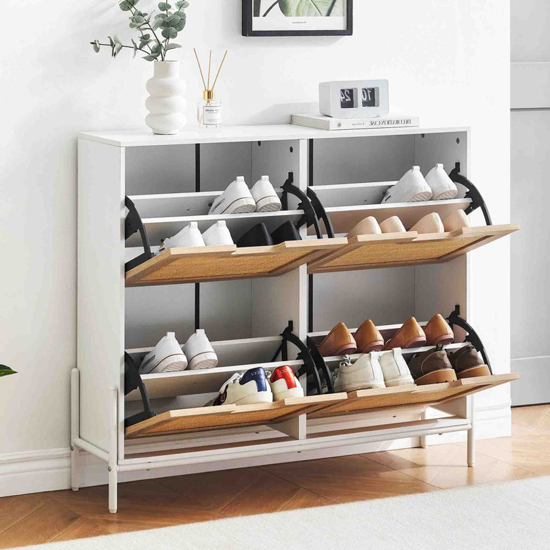 Rangement à chaussures 16 paires, Blanc