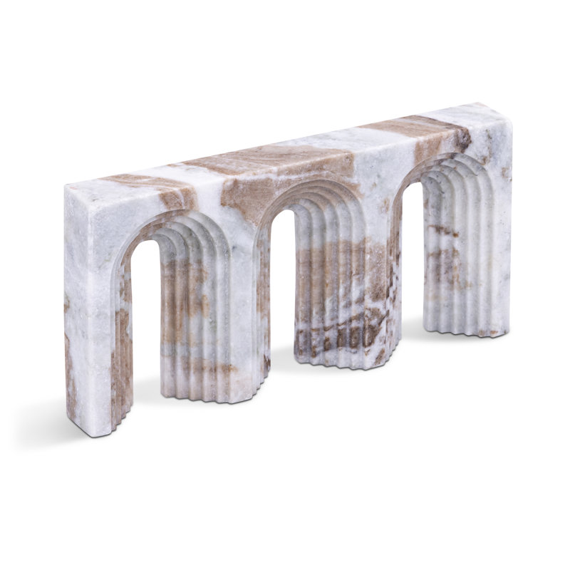 Curva Marble Decorative Object, Brown