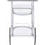 3 chariots de cuisine avec tablettes réfléchissantes lisses et métalliques transparentes en verre trempé, idéales pour le rangement dans la salle à manger, unité profonde de 19,47 pouces offrant une finition moderne et polie, rangement fonctionnel