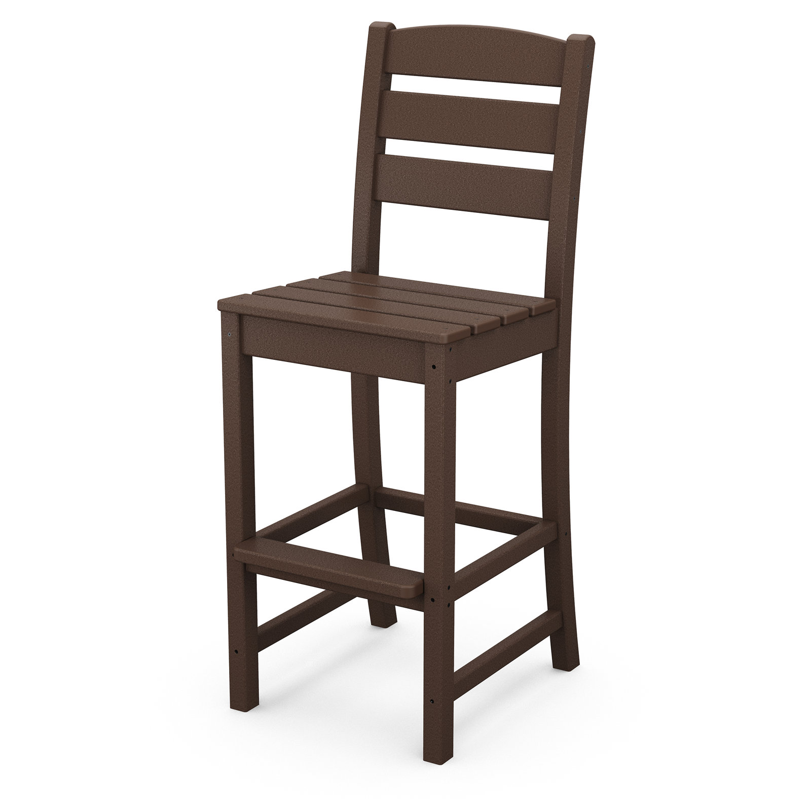 POLYWOOD® Lakeside Armless Patio Bar Stool, Mahogany