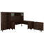 Ensemble de bureau d'ordinateur en L avec huche Magomed-679874583