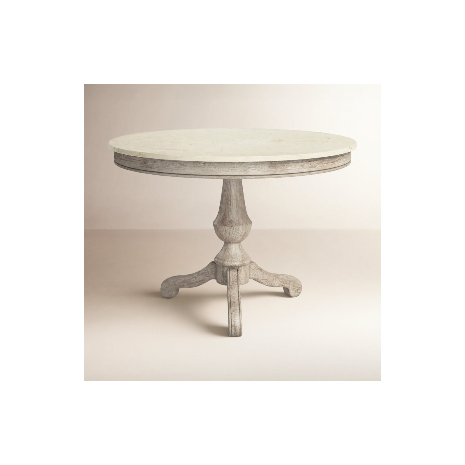 Aberdale Round Marble Dining Table, Gray