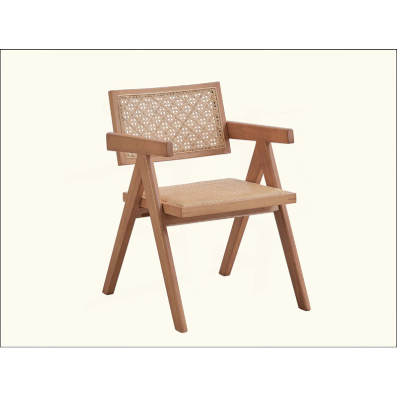 Rattan Arm Chair Set, Stylish And Comfortable For Outdoor Dining And Entertaining, Space-Saving Design