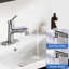 Brushed Nickel Bathroom Sink Tap, Pull Out , Single Handle, Contemporary Style With Pop-Up Drain & Deck Plate Faucet In Nickel, Pull-Out Design And-121617516