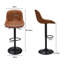 Rapheale Swivel Upholstered Dining Chair Adjustable Height Bar Stool