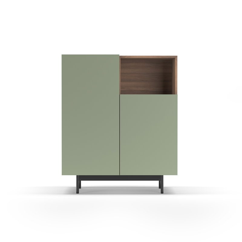 Eliscar Standard Accent Chest, Walnut/Green/Black
