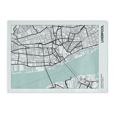 Map Liverpool UK Chopping Board