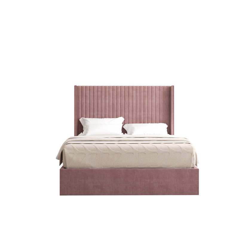 Barkat Upholstered Ottoman Storage Bed, Lilac, Single (3')