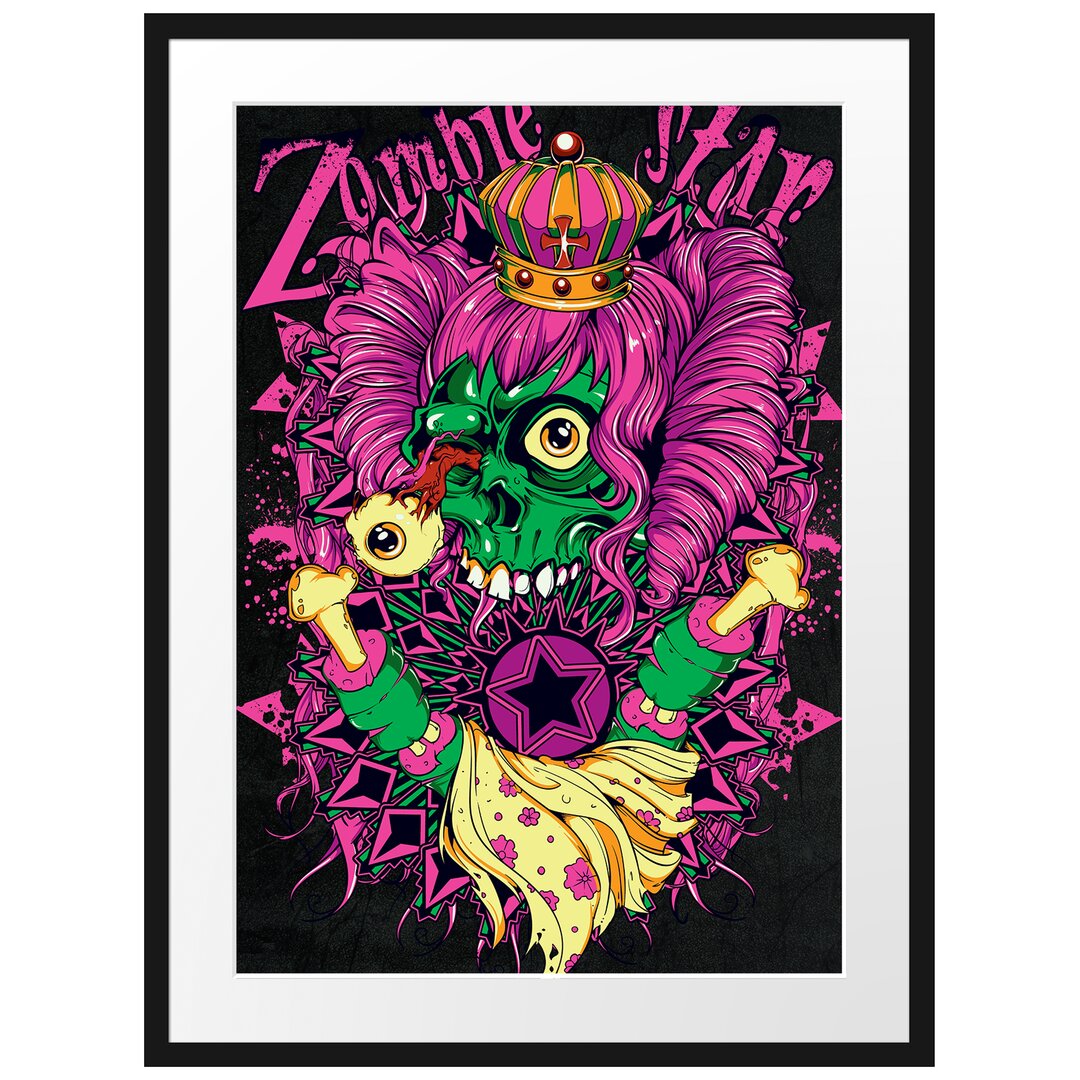 Gerahmtes Poster Lsd-Zombie Black