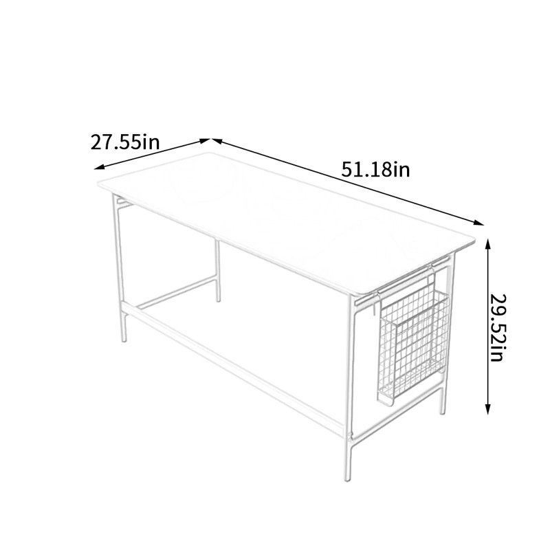 Bureau d'écriture Exquis, H 29,52 po x l 51,18 po x P 27,55 po
