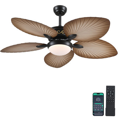 44/52" Palm Tropical 5 Blade Ceiling Fan