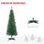 HOMCOM Pencil Slim Artificial Christmas Tree with Study Stand Tips Green-35241483