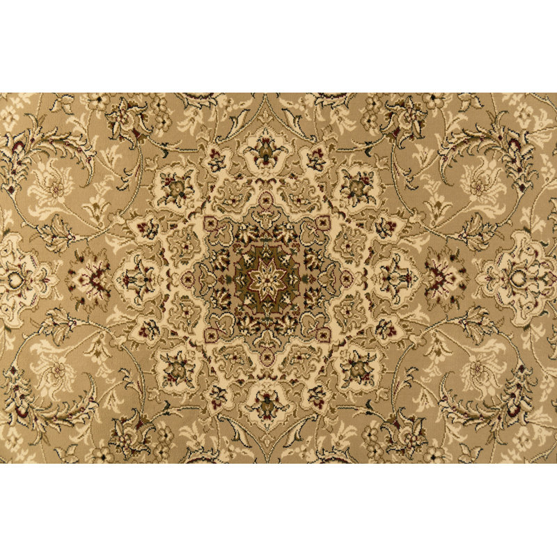 Tapis décoratif jaune oriental Atterbury, Rectangle 7 pi 10 po x 10 pi 10 po