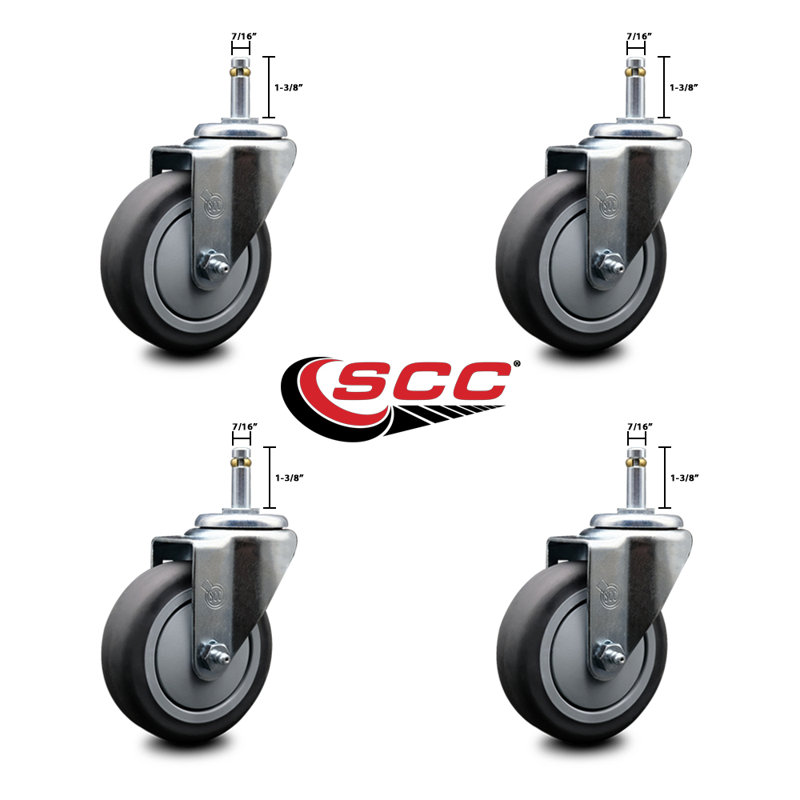Thermoplastic Swivel Grip Ring Stem Caster